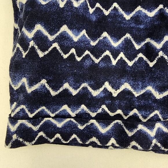 Old Navy Womens Shorts Small Blue Chevron Casual Linen Blend Pockets Drawstring - Picture 3 of 8